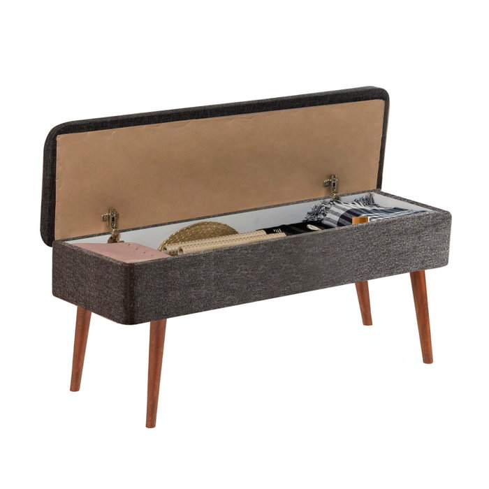 Hanah Home Vina 1053 - Conjunto de comedor extensible de 4 piezas, Nogal y Antracita Hanah Home Vina 1053 - Conjunto de comedor extensible de 4 piezas, Nogal y Antracita